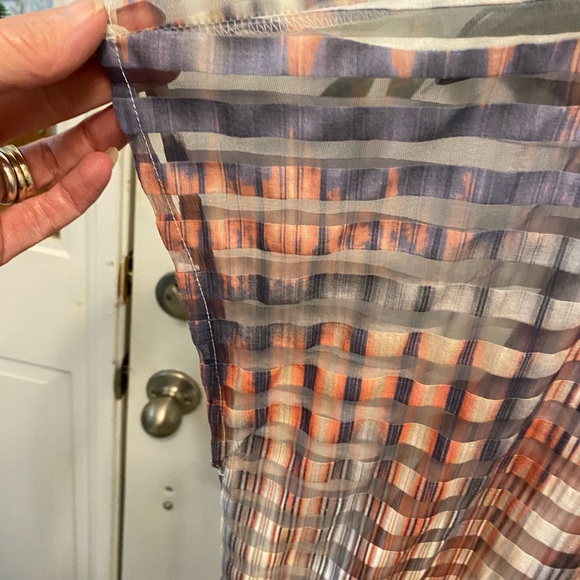 live and let live 2 pc set Ombre Sheer Stripe & Lace Top with Matching Tank XL - Picture 3 of 11